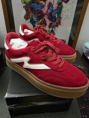 Madden Girl Red Mightty Platform Sneakers